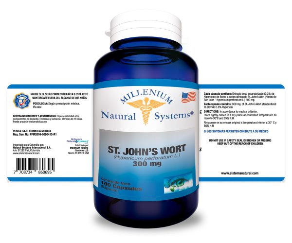 St. John`s Wort 300 mg x 100 capsules Millenium Natural Systems