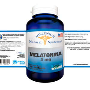 Melatonina 3 mg x 120 softgels Millenium Natural Systems