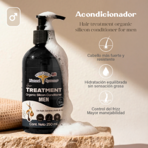 Hair Treatment Organic Silicon Acondicionador MEN 250 ml - Image 2