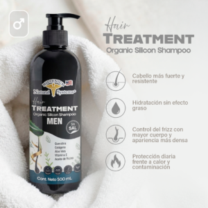 Hair Treatment Organic Silicon Shampoo MEN 500 ml - Image 2
